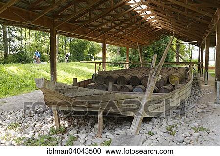 "Reconstruction of a Zementplatte, flat-bottomed boat transporting cement, Inn Museum, Rosenheim, Upper Bavaria, Bavaria, Germany, Europe" View Large Photo Image Stock Image - "Reconstruction of a Zementplatte, flat-bottomed boat transporting cement, Inn Museum, Rosenheim, Upper Bavaria, Bavaria, Germany, Europe". Fotosearch