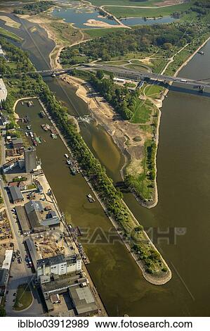 "Reconstruction of the mouth of the Lippe River by the Lippeverband water management association, Rhine River estuary, aerial photo, Wesel, Ruhr district, North Rhine-Westphalia, Germany, Europe" View Large Photo Image Stock Photo - "Reconstruction of the mouth of the Lippe River by the Lippeverband water management association, Rhine River estuary, aerial photo, Wesel, Ruhr district, North Rhine-Westphalia, Germany, Europe". Fotosearch