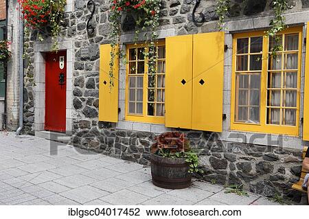 "Red door, yellow windows, Rue du Petit-Champlain, Quebec, Quebec Province, Canada, North America" View Large Photo Image Stock Image - "Red door, yellow windows, Rue du Petit-Champlain, Quebec, Quebec Province, Canada, North America". Fotosearch