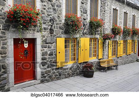 "Red door, yellow windows, Rue du Petit-Champlain, Quebec, Quebec Province, Canada, North America" View Large Photo Image Stock Photograph - "Red door, yellow windows, Rue du Petit-Champlain, Quebec, Quebec Province, Canada, North America". Fotosearch