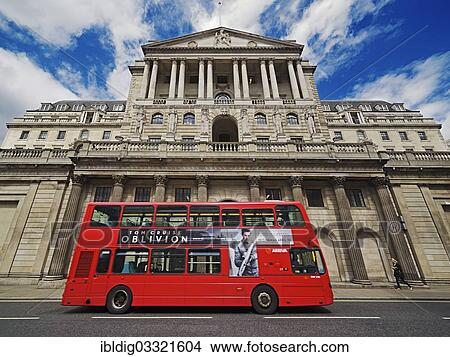 "Red double-decker bus in front of The Bank of England building, Threadneedle Street, London, London region, England, United Kingdom, Europe" View Large Photo Image Picture - "Red double-decker bus in front of The Bank of England building, Threadneedle Street, London, London region, England, United Kingdom, Europe". Fotosearch