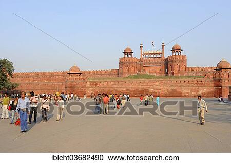 "Red Fort with Lahore Gate and tourists, New Delhi, Delhi, India, Asia" View Large Photo Image Stock Image - "Red Fort with Lahore Gate and tourists, New Delhi, Delhi, India, Asia". Fotosearch