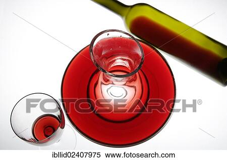 Stock Photography - "Red wine, decanter, bottle, glass". Fotosearch