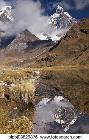 "Reflection of Mt Nevado Jirishanca in Laguna Carhuacocha, Cordillera Huayhuash, Peru, South America" View Large Photo Image Stock Photograph - "Reflection of Mt Nevado Jirishanca in Laguna Carhuacocha, Cordillera Huayhuash, Peru, South America". Fotosearch