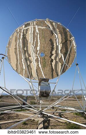 "Reflections in the mirror of a so-called Stirling dish while it is set up to generate energy at a solar energy field in the Tabernas Desert, Almeria province, Andalucia, Spain, Europe" View Large Photo Image Stock Image - "Reflections in the mirror of a so-called Stirling dish while it is set up to generate energy at a solar energy field in the Tabernas Desert, Almeria province, Andalucia, Spain, Europe". Fotosearch