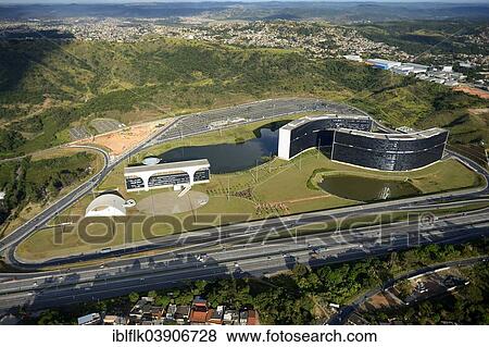 Stock Photo - "Regional Government Administrative Centre, Cidade Administrativa, architect Oscar Niemeyer, Belo Horizonte, Minas Gerais, Brazil, South America". Fotosearch