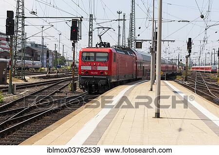 "Regional train approaching Frankfurt Central Railway Station, Frankfurt am Main, Hesse, Germany, Europe" View Large Photo Image Stock Photo - "Regional train approaching Frankfurt Central Railway Station, Frankfurt am Main, Hesse, Germany, Europe". Fotosearch