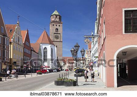 "Reichsstadtstrasse street with Liebfrauenmunster or the Munster of our Dear Lady, Donauworth, Romantic Road, Swabia, Bavaria, Germany, Europe" View Large Photo Image Stock Image - "Reichsstadtstrasse street with Liebfrauenmunster or the Munster of our Dear Lady, Donauworth, Romantic Road, Swabia, Bavaria, Germany, Europe". Fotosearch