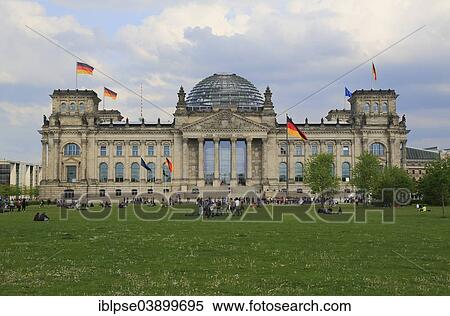 Stock Photography - "Reichstag building, western facade, Government District, Berlin, Germany, Europe". Fotosearch