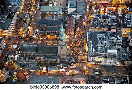 "Reinoldikirche Church, Christmas market, aerial view, Dortmund, Ruhr area, North Rhine-Westphalia, Germany, Europe" View Large Photo Image Stock Photo - "Reinoldikirche Church, Christmas market, aerial view, Dortmund, Ruhr area, North Rhine-Westphalia, Germany, Europe". Fotosearch