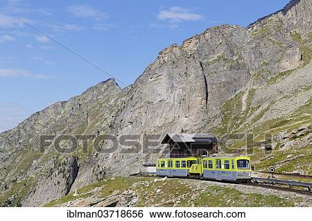 Stock Photograph - "Reisseck Mountain Railway, Reisseckgruppe, Hohe Tauern, Central Eastern Alps, Spittal an der Drau, Carinthia, Austria, Europe". Fotosearch