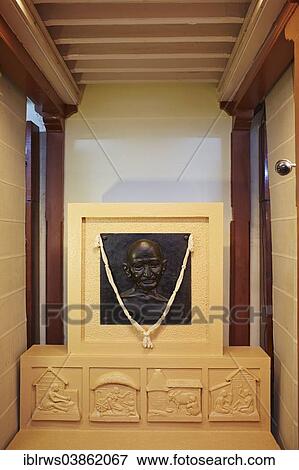 Stock Photo - "Relief of Mahatma Gandhi, Gandhi Museum, Mumbai, Maharashtra, India, Asia". Fotosearch