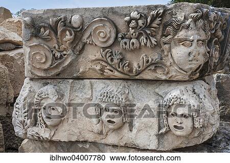 "Reliefs on stone block from the Roman amphitheatre, ancient city of Myra, Demre, Antalya Province, Turkey, Asia" View Large Photo Image Stock Image - "Reliefs on stone block from the Roman amphitheatre, ancient city of Myra, Demre, Antalya Province, Turkey, Asia". Fotosearch
