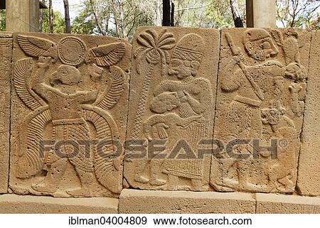 Stock Photo - "Reliefs on the north gate of the Hittite fortress of Karatepe, Karatepe-Arslantas, Osmaniye Province, Turkey, Asia". Fotosearch