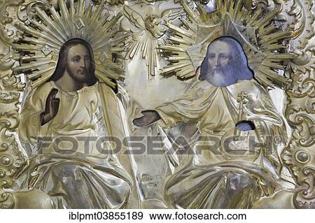 "Religious stamped silver metal carvings inside the mausoleum, St George's Church, Topola, Serbia, Europe" View Large Photo Image Stock Photo - "Religious stamped silver metal carvings inside the mausoleum, St George's Church, Topola, Serbia, Europe". Fotosearch