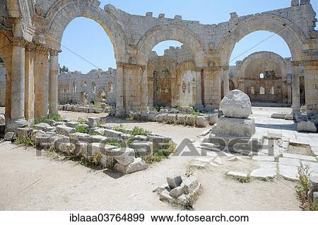 "Remains of the pillar of Saint Simeon Stylites, Church of Saint Simeon Stylites, near Aleppo, Syria, Asia" View Large Photo Image Stock Photo - "Remains of the pillar of Saint Simeon Stylites, Church of Saint Simeon Stylites, near Aleppo, Syria, Asia". Fotosearch