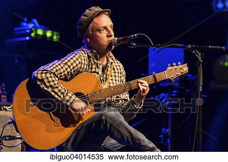 Stock Photography - "Remo Albisser, Swiss singer and frontman of the Swiss band Sleepyhouse, performing live at the Schuur, Lucerne, Switzerland, Europe". Fotosearch