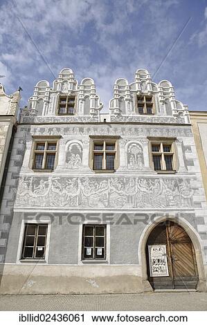 "Renaissance facade, market square, Slavonice or Zlabings, Moravia, Czech Republic, Europe" View Large Photo Image Stock Image - "Renaissance facade, market square, Slavonice or Zlabings, Moravia, Czech Republic, Europe". Fotosearch
