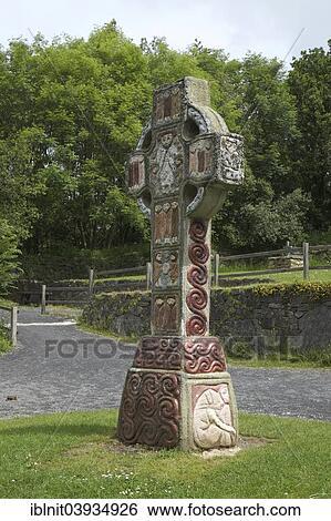 "Replica of a Celtic stone cross, Irish National Heritage Park near Wexford, County Wexford, Leinster, Ireland, Europe" View Large Photo Image Stock Photograph - "Replica of a Celtic stone cross, Irish National Heritage Park near Wexford, County Wexford, Leinster, Ireland, Europe". Fotosearch