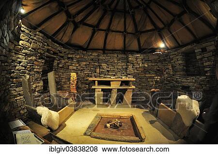 "Replica of a house at the excavation site of the Neolithic settlement of Skara Brae, Mainland, Orkney, Scotland, United Kingdom, Europe" View Large Photo Image Stock Photo - "Replica of a house at the excavation site of the Neolithic settlement of Skara Brae, Mainland, Orkney, Scotland, United Kingdom, Europe". Fotosearch