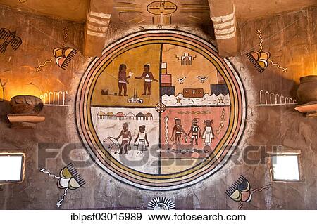 Stock Photo - "Replicas of Indian rock art in the Desert View Watchtower, Grand-Canyon-Nationalpark, Arizona, United States, North America". Fotosearch
