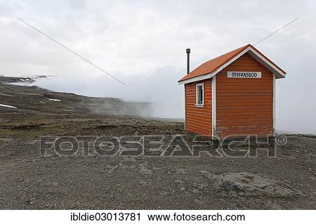 "Rescue shelter on a mountain pass at the N 1 road, Austurland, Ostisland, Iceland, Europe" View Large Photo Image Stock Image - "Rescue shelter on a mountain pass at the N 1 road, Austurland, Ostisland, Iceland, Europe". Fotosearch