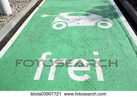 "Reserved parking at a charging station for electric cars, Frankfurt am Main, Hesse, Germany, Europe" View Large Photo Image Stock Image - "Reserved parking at a charging station for electric cars, Frankfurt am Main, Hesse, Germany, Europe". Fotosearch