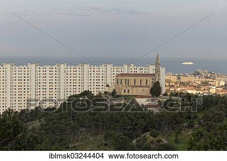 "Residential block of flats of the Residence Valmante and St. Joseph's Church, Redon, Marseille, Departement Bouches-du-Rhone, Region Provence-Alpes-Cote d’Azur d’Azur, France, Europe" View Large Photo Image Picture - "Residential block of flats of the Residence Valmante and St. Joseph's Church, Redon, Marseille, Departement Bouches-du-Rhone, Region Provence-Alpes-Cote d’Azur d’Azur, France, Europe". Fotosearch