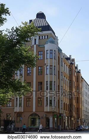 "Residential building, Art Nouveau, Helsinki, Uusimaa, Finland, Europe" View Large Photo Image Stock Image - "Residential building, Art Nouveau, Helsinki, Uusimaa, Finland, Europe". Fotosearch