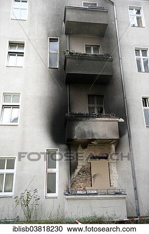 "Residential house after fire at New Year's Eve, Berlin, Germany, Europe" View Large Photo Image Stock Image - "Residential house after fire at New Year's Eve, Berlin, Germany, Europe". Fotosearch