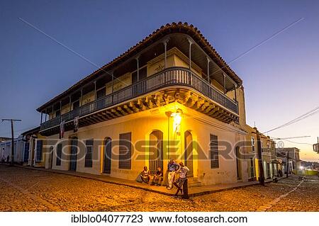 "Residential house with adolescent Cubans outside, dusk, historic centre, Trinidad, Sancti Spiritus Province, Cuba, North America" View Large Photo Image Stock Image - "Residential house with adolescent Cubans outside, dusk, historic centre, Trinidad, Sancti Spiritus Province, Cuba, North America". Fotosearch