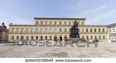 Stock Photo - "Residenz Museum, at Max-Joseph-Platz square, Munich, Upper Bavaria, Bavaria, Germany, Europe". Fotosearch