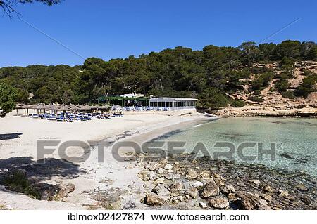 "Restaurant at the hidden beach of Portals Vells, Three Finger Bay, Cala Portals Vells, Cala Mago, Majorca, Balearic Islands, Spain, Europe" View Large Photo Image Picture - "Restaurant at the hidden beach of Portals Vells, Three Finger Bay, Cala Portals Vells, Cala Mago, Majorca, Balearic Islands, Spain, Europe". Fotosearch