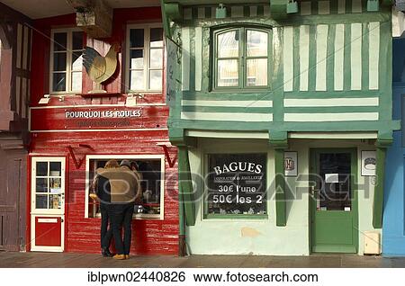 Stock Photograph - "Restaurant, Honfleur, Normandy, France, Europe". Fotosearch