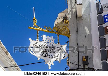 "Restaurant sign, Albufeira, Algarve, Portugal, Europe" View Large Photo Image Stock Image - "Restaurant sign, Albufeira, Algarve, Portugal, Europe". Fotosearch