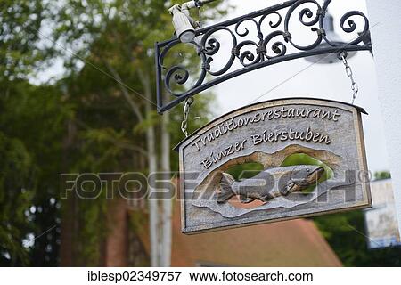 "Restaurant sign, Traditionsrestaurant Binzer Bierstuben, Baltic Sea resort town of Binz, Binz, Mecklenburg-Western Pomerania, Germany, Europe" View Large Photo Image Stock Photo - "Restaurant sign, Traditionsrestaurant Binzer Bierstuben, Baltic Sea resort town of Binz, Binz, Mecklenburg-Western Pomerania, Germany, Europe". Fotosearch