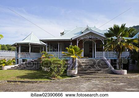 "Restaurant Vye Marmithe, colonial house built in 1870, Villa Artizanal, Mahe Island, Seychelles, Africa, Indian Ocean, Africa" View Large Photo Image Stock Photograph - "Restaurant Vye Marmithe, colonial house built in 1870, Villa Artizanal, Mahe Island, Seychelles, Africa, Indian Ocean, Africa". Fotosearch
