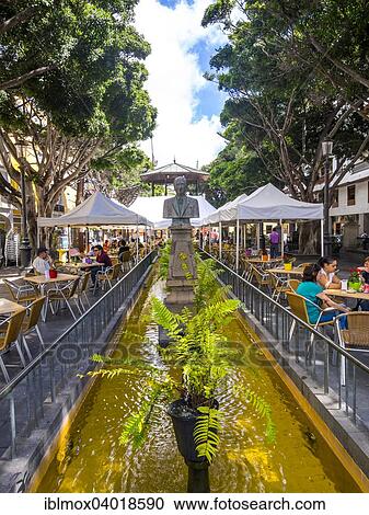 "Restaurants and cafes, Plaza de La Alameda, Santa Cruz de La Palma, La Palma, Canary Islands, Spain, Europe" View Large Photo Image Stock Image - "Restaurants and cafes, Plaza de La Alameda, Santa Cruz de La Palma, La Palma, Canary Islands, Spain, Europe". Fotosearch