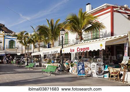 "Restaurants and waterfront on the harbor, Puerto de Mogan, Gran Canaria, Canary Islands, Spain, Europe" View Large Photo Image Stock Image - "Restaurants and waterfront on the harbor, Puerto de Mogan, Gran Canaria, Canary Islands, Spain, Europe". Fotosearch