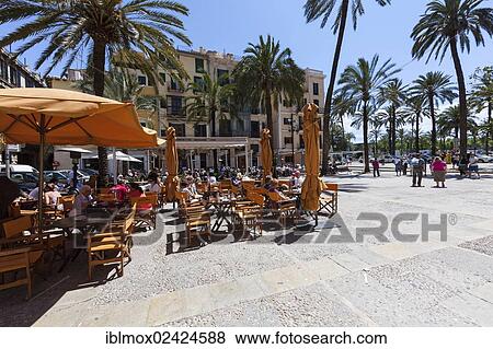 Restaurants in Placa de la Llotja, old town, Ciutat Antiga, Palma de Mallorca, Majorca, Balearic Islands, Spain, Europe View Large Photo Image Stock Photo - Restaurants in Placa de la Llotja, old town, Ciutat Antiga, Palma de Mallorca, Majorca, Balearic Islands, Spain, Europe. Fotosearch