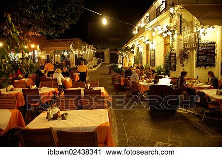 "Restaurants in the old medieval city of Rhodes, Greece, Europe" View Large Photo Image Stock Image - "Restaurants in the old medieval city of Rhodes, Greece, Europe". Fotosearch