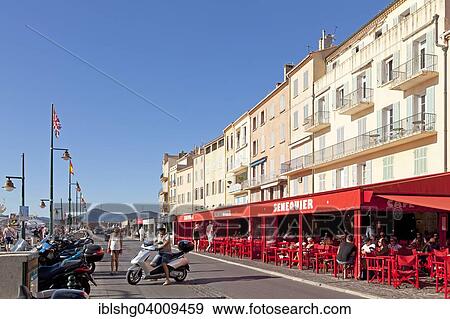 Stock Photo - "Restaurants, Saint-Tropez, Cote d'Azur, France, Europe". Fotosearch