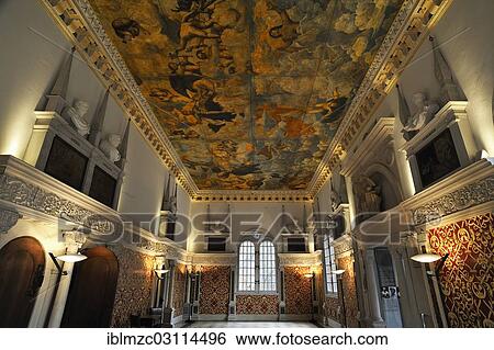 "Restored Hirsvogel Hall with a canvas ceiling, representation of the """"Fall of Phaeton"""", built in 1534 in the style of the Italian Renaissance, Hirschelgasse 9-11, Nuremberg, Middle Franconia, Bavaria, Germany, Europe" View Large Photo Image Stock Photograph - "Restored Hirsvogel Hall with a canvas ceiling, representation of the """"Fall of Phaeton"""", built in 1534 in the style of the Italian Renaissance, Hirschelgasse 9-11, Nuremberg, Middle Franconia, Bavaria, Germany, Europe". Fotosearch