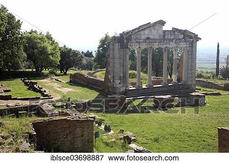 "Restored Monument of Agonothetes, part of Buleuterion, temples, ruins of Apollonia, Apoloni, Apollonia, Fier County, Albania, Europe" View Large Photo Image Stock Photo - "Restored Monument of Agonothetes, part of Buleuterion, temples, ruins of Apollonia, Apoloni, Apollonia, Fier County, Albania, Europe". Fotosearch