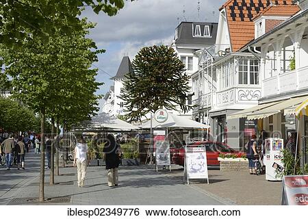 "Restored resort or Baeder architecture in the main street, Baltic Sea resort town of Binz, Binz, Rugen, Mecklenburg-Western Pomerania, Germany, Europe" View Large Photo Image Stock Photograph - "Restored resort or Baeder architecture in the main street, Baltic Sea resort town of Binz, Binz, Rugen, Mecklenburg-Western Pomerania, Germany, Europe". Fotosearch
