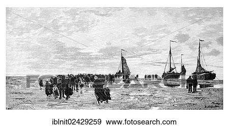 "Returning fishermen, Modern Art in Master Woodcuts, yearbook from 1900" View Large Photo Image Stock Photo - "Returning fishermen, Modern Art in Master Woodcuts, yearbook from 1900". Fotosearch