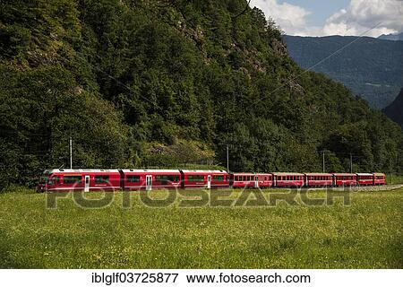 "Rhaetian Railway, Bernina Express, near Brusio, Canton of Graubunden, Switzerland, Europe" View Large Photo Image Stock Photo - "Rhaetian Railway, Bernina Express, near Brusio, Canton of Graubunden, Switzerland, Europe". Fotosearch