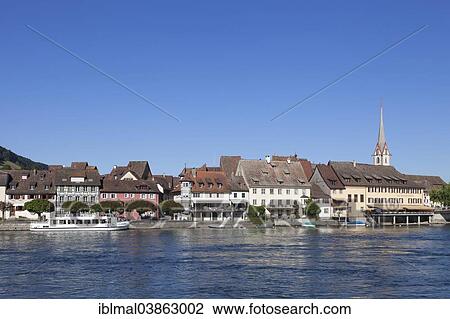 "Rhine and old town, Stein am Rhein, Canton of Schaffhausen, Switzerland, Europe" View Large Photo Image Stock Image - "Rhine and old town, Stein am Rhein, Canton of Schaffhausen, Switzerland, Europe". Fotosearch