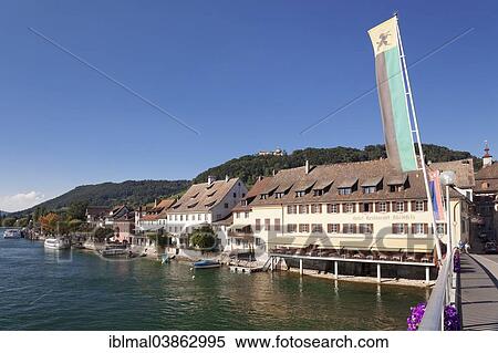 "Rhine and old town, Stein am Rhein, Canton of Schaffhausen, Switzerland, Europe" View Large Photo Image Stock Photography - "Rhine and old town, Stein am Rhein, Canton of Schaffhausen, Switzerland, Europe". Fotosearch