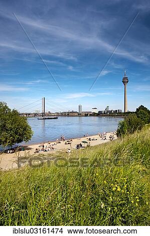 "Rhine beach, Dusseldorf, Rhineland, North Rhine-Westphalia, Germany, Europe" View Large Photo Image Picture - "Rhine beach, Dusseldorf, Rhineland, North Rhine-Westphalia, Germany, Europe". Fotosearch